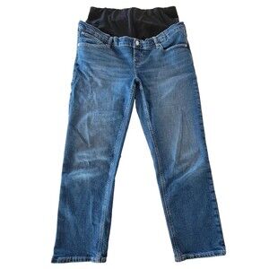 Gap Maternity True Waistband Full Panel Cheeky Straight Jeans Stretch 31/12R